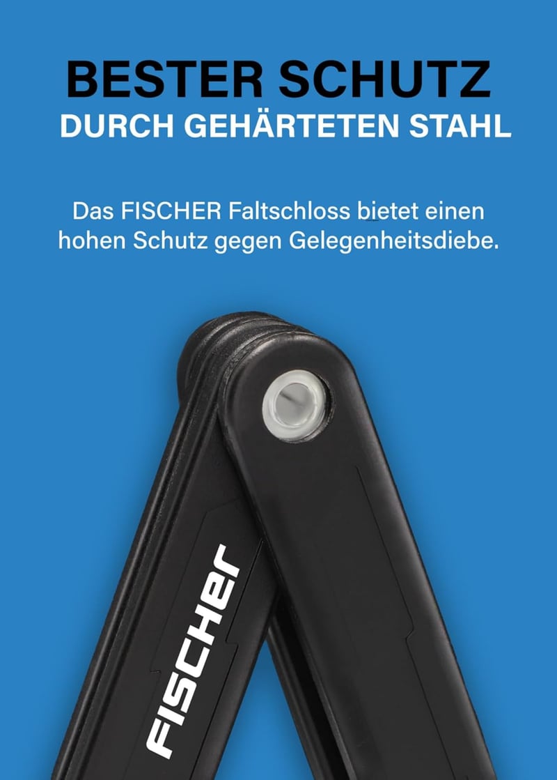 Fischer összecsukható lakat tartóval, fekete, 110 cm