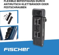 Fischer összecsukható lakat tartóval, fekete, 110 cm 4