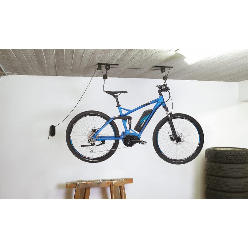 Stropný zdvihák na bicykel Fischer Plus - nosnosť 30 kg, do výšky stropu 4 m, mechanický, pre bicykle a e-biky