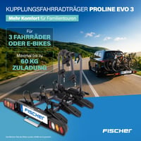 Fischer ProlineEvo 3 nosač bicikla za vučnu kuku - za 3 bicikla, kompatibilan s e-biciklima, nosivost 60 kg 2