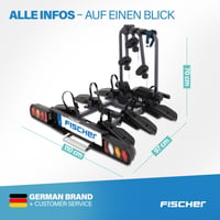 Fischer ProlineEvo 3 nosač bicikla za vučnu kuku - za 3 bicikla, kompatibilan s e-biciklima, nosivost 60 kg 9