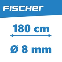 Špirálový zámok na bicykel Fischer 180 cm, priemer 8 mm, s dvoma kľúčmi a držiakom na rám, čierny 4
