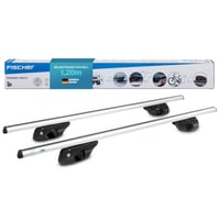 Fischer Topline L hliníkový strešný nosič, 120 cm, nosnosť 90 kg, strieborný, uzamykateľný, certifikát TÜV/GS 1