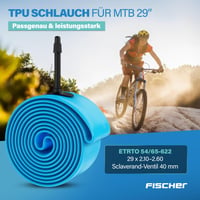 Fischer TPU duša na horský bicykel MTB 29" 54-65-622 (29 x 2.10-2.60), 6x ochrana proti defektu, adaptér na ventil 2