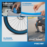 Cyklistická duša Fischer TPU 28 palcov, univerzálna a na gravel 35-622 – 47-622, adaptér na veľký otvor ventilu, 6x vyššia ochrana proti defektu 10