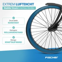 Cyklistická duša Fischer TPU 28 palcov, univerzálna a na gravel 35-622 – 47-622, adaptér na veľký otvor ventilu, 6x vyššia ochrana proti defektu 6