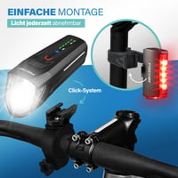 Fischer Twin Stop 100 Lux LED nabíjacie svetlá na bicykel so senzorom, hliníkové telo, čierne, 1 ks 6