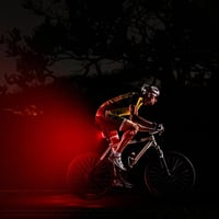 Fischer Twin Stop LED kerékpár hátsó lámpa, USB-C tölthető, 360° talajvilágítás - fekete 9
