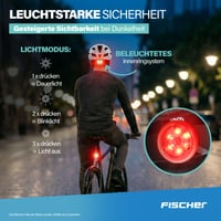 Cyklistická prilba Fischer Urban Lano pre dospelých, biela, obvod hlavy L/XL 58-61 cm, s osvetleným vnútorným prstencovým systémom, pre mestských cyklistov 5
