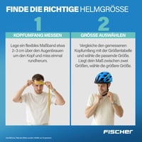 Cyklistická prilba Fischer Urban Montis so šiltom a osvetleným vnútorným krúžkom, veľkosť S/M (52-59 cm), modro-žltá, prilba pre dospelých s EPS vnútornou škrupinou 10
