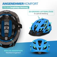 Cyklistická prilba Fischer Urban Montis so šiltom a osvetleným vnútorným krúžkom, veľkosť S/M (52-59 cm), modro-žltá, prilba pre dospelých s EPS vnútornou škrupinou 8