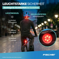 Cyklistická prilba Fischer Urban Montis so šiltom a osvetleným vnútorným krúžkom, veľkosť S/M (52-59 cm), modro-žltá, prilba pre dospelých s EPS vnútornou škrupinou 5