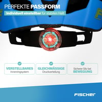 Cyklistická prilba Fischer Urban Montis so šiltom a osvetleným vnútorným krúžkom, veľkosť S/M (52-59 cm), modro-žltá, prilba pre dospelých s EPS vnútornou škrupinou 6