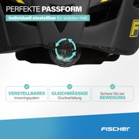 Cyklistická prilba Fischer Urban Montis pre dospelých, veľkosť L/XL (58-61 cm), čierno-žltá, s osvetleným vnútorným prstencovým systémom, na mestské využitie a MTB. 6