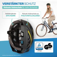 Cyklistická prilba Fischer Urban Montis pre dospelých, veľkosť L/XL (58-61 cm), čierno-žltá, s osvetleným vnútorným prstencovým systémom, na mestské využitie a MTB. 3