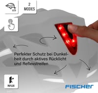 Cyklistická prilba Fischer Urban Plus Dallas so zadným LED svetlom – béžová – L/XL (58 – 61 cm) 5