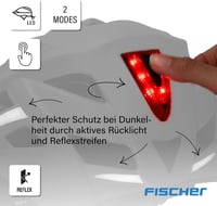 Fischer Urban Plus Kerékpáros Sisak LED Hátsó Lámpával Női és Férfi - S/M, 52-59 cm, blue 4