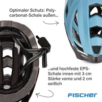 Fischer Urban Plus Kerékpáros Sisak LED Hátsó Lámpával Női és Férfi - S/M, 52-59 cm, blue 6