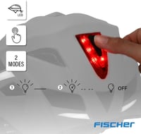 Fischer Urban Plus Kerékpáros Sisak LED Hátsó Lámpával Női és Férfi - S/M, 52-59 cm, blue 5