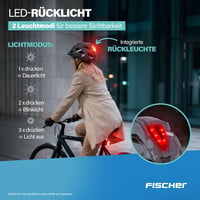 Fischer Urban Plus Brooklyn kerékpáros sisak beépített LED hátsó lámpával - kék - 52-59 cm 5