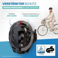 Fischer Urban Plus Brooklyn kerékpáros sisak beépített LED hátsó lámpával - kék - 52-59 cm 3