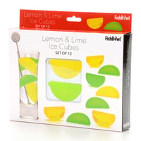 Znovupoužiteľné kocky ľadu Fishbowl Citrón a Limetka, 5,5 x 3 x 2,5 cm, do nápojov 6