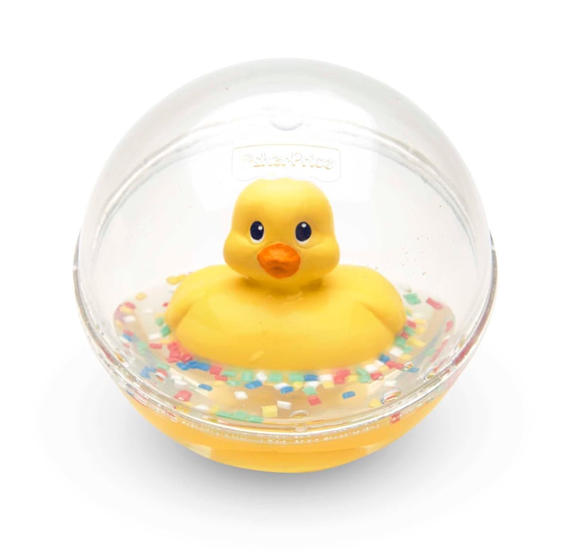 Fisher-Price 75676 WaterMates Loptička s kačičkou a konfetami – Detská hračka do vane a loptička na rozvoj zručností od 3 mesiacov