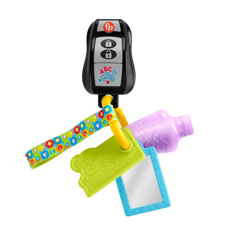 Fisher-Price HXF50 Učiace kľúče so zvieratkami – 4 cestovné hračky, textilné pútko, od 6 mesiacov do 3 rokov