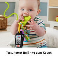 Fisher-Price HXF50 Učiace kľúče so zvieratkami – 4 cestovné hračky, textilné pútko, od 6 mesiacov do 3 rokov 5