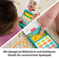 Fisher-Price Laugh & Learn JMM31 skladací mobilný telefón – hudobná a vzdelávacia hračka pre bábätká, od 6 mesiacov, viacjazyčná (angličtina, francúzština, nemčina) 6