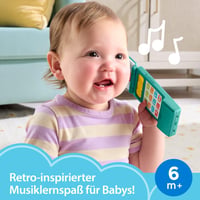 Fisher-Price Laugh & Learn JMM31 skladací mobilný telefón – hudobná a vzdelávacia hračka pre bábätká, od 6 mesiacov, viacjazyčná (angličtina, francúzština, nemčina) 3