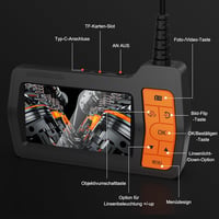 FISHOAKY Endoszkóp Kamera 3 Lencsével, 5" IPS Kijelzővel, 15m IP67 Vízálló Kábellel - HD 1080P Digitális Vizsgálókamera Szerelőknek, 32GB Me 7