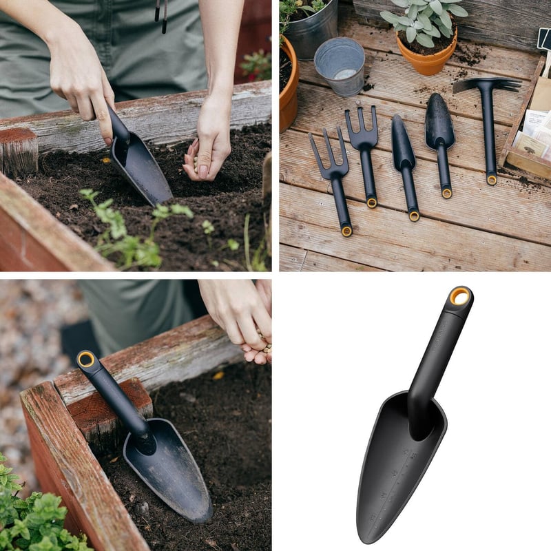 Fiskars 4 részes kertészeti szerszám szett gyomirtó kapával és metszőollóval - Weed Cutter/Planting Tool Kit (includes pruning shears)