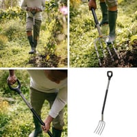 Fiskars vrtne vile za kopanje za tvrdo i kamenito tlo, 4 zupca, vrtni alat duljine 132 cm 2