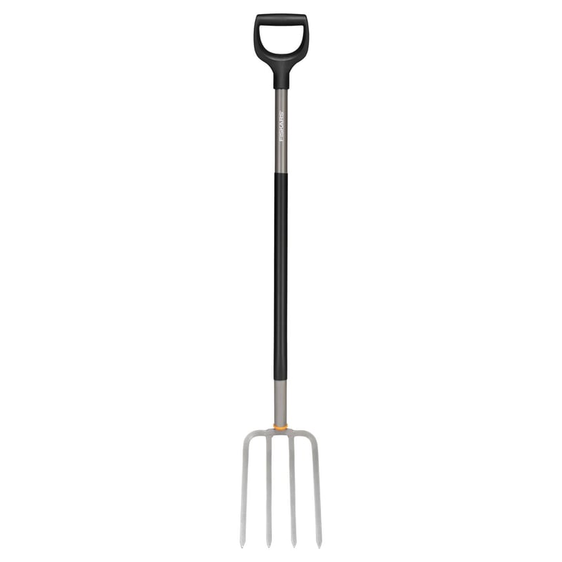 Fiskars vrtne vile za kopanje za tvrdo i kamenito tlo, 4 zupca, vrtni alat duljine 132 cm