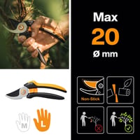 Fiskars Bypass Metszőolló L P341 Friss Ágakhoz Rozsdamentes Acél 20,5cm - Bypass - P341 2