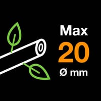 Foarfecă de grădină Fiskars Bypass Solid P321, mărimea M, pentru ramuri verzi, lamă din oțel inoxidabil cu strat antiaderent, 20,1 cm, negru/portocaliu 9