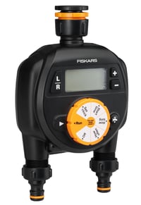 Fiskars digitalni tajmer za navodnjavanje s LCD zaslonom, univerzalna veličina - s dva izlaza 1