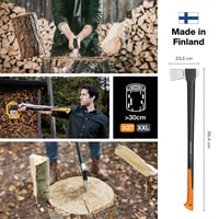 Štiepacia sekera Fiskars s chráničom ostria a prepravnou poistkou, 96 cm, na lesné práce a prípravu palivového dreva 2