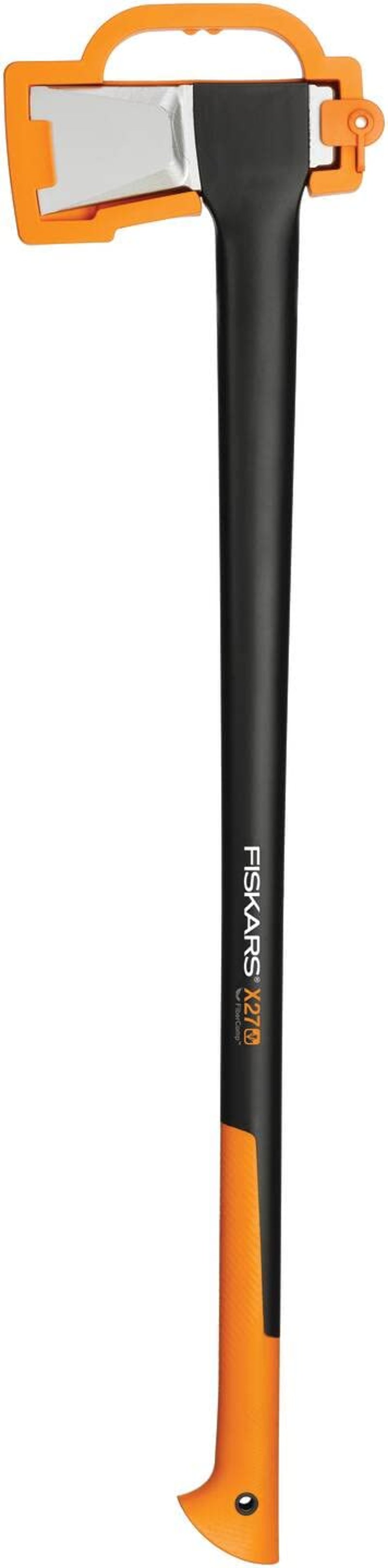 Štiepacia sekera Fiskars s chráničom ostria a prepravnou poistkou, 96 cm, na lesné práce a prípravu palivového dreva