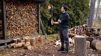 Štiepacia sekera Fiskars s chráničom ostria a prepravnou poistkou, 96 cm, na lesné práce a prípravu palivového dreva 7