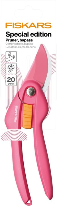 Fiskars Inspiration Ruby P26 škare za obrezivanje svježih grana, 20 cm, ugljični čelik, premaz protiv prianjanja, ružičasto/narančaste, 1003657 7
