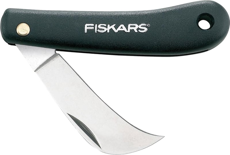 Fiskars K62 Hooked Grafting Knife rozsdamentes acél 17cm fekete