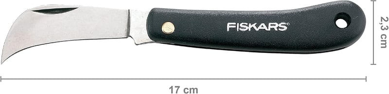 Fiskars K62 Hooked Grafting Knife rozsdamentes acél 17cm fekete