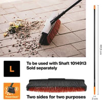 Fiskars Kültéri Kemény Seprű 480mm Fekete - 480 mm / L, Multipurpose Broom Head L 2
