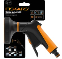 Fiskars višenamjenski pištolj za prskanje s 5 funkcija, podesiv protok vode, SoftGrip, crno/narančasta 9