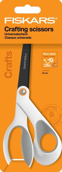 Fiskars 1070026 nem tapadó kézműves olló 21 cm - fehér 7