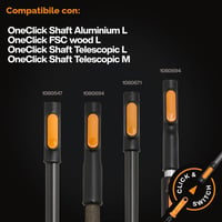 Nástavec na zber ovocia Fiskars OneClick s mäkkým sieťovaným vreckom, jednoduchá výmena, možno prať v práčke, čierna/oranžová, 1080692 5