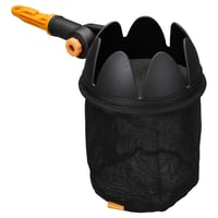 Nástavec na zber ovocia Fiskars OneClick s mäkkým sieťovaným vreckom, jednoduchá výmena, možno prať v práčke, čierna/oranžová, 1080692 7