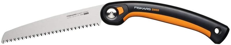 Fiskars Plus Összecsukható Fűrész 21cm Vastagabb Ágakhoz Fekete/Narancs - saw (20 cm blade)